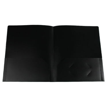 Plastic Folders with Pockets 1 Pack 2 Pocket Poly Folders Durable Heavy Duty File Folders with Business Card Slot Letter Size for School Work Office Documents