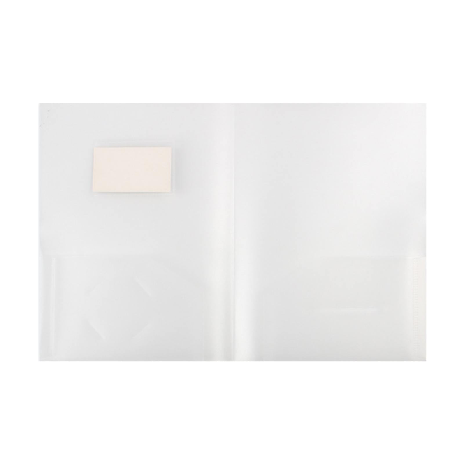 6-Pack Heavy Duty Plastic Folders With Pockets - 2-Pocket Organizers With Card Slot, Letter Size For School & Office