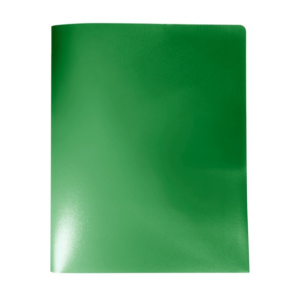 Plastic Folders with Pockets,1 Pcs Heavy-Duty File Folders with Business Card Slot,2-Pocket Folder for Documents Letter Size,Two-Pocket File Folder with Business Card Holder for Office,(Green)
