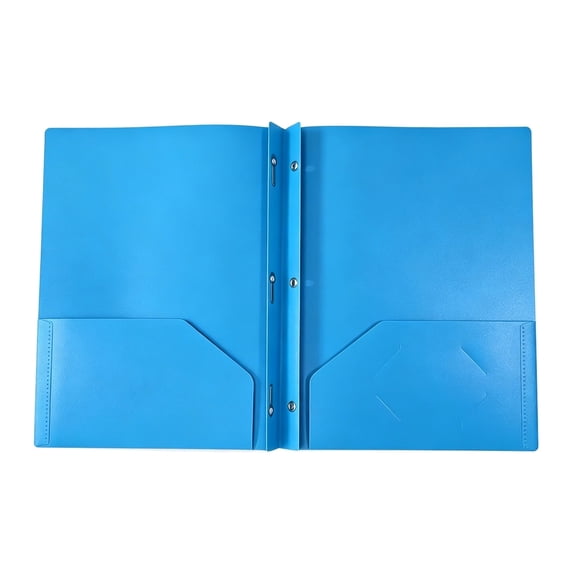 Plastic Folders With Pockets And Prong, 1Pcs, 2 Pocket Folder, Pocket Folders, Folders With Prongs, File Folders With Fasteners, Folder With Pockets, Two Pocket Folder, Assorted Colors, Light Blue