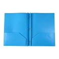thumbnail image 1 of Plastic Folders with Pockets and Prongs, 2 Pocket Folders with Fasteners, Heavy Duty Poly Folders with Brads for 3 Hole Punched Paper, File Folders for School&Office Home Organization(Blue), 1 of 9