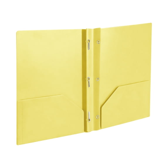 Plastic Folders with Pockets, Sturdy Heavy Duty File Folders with Business Card Slot, Poly Folders for Documents Letter Size, 2-Pocket Folder for Schoolwork & Office, 7 Assorted Colors 1pc
