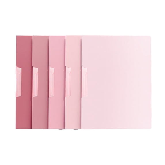 Plastic Folders with Swing Clip, Report Covers for A4 and Letter Size Paper, 5 Pack Presentation Binder for Office, Classroom, Home Organizer Binder, Pink