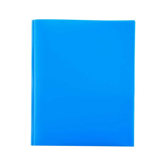 Plastic Folders with Pockets And Prongs Letter Size Two Pocket Folder with Prongs Durable Heavy Duty File Folders with Business Card Slot 2 Pocket Folders with Metal Prongs Fastener Clasps, Blue