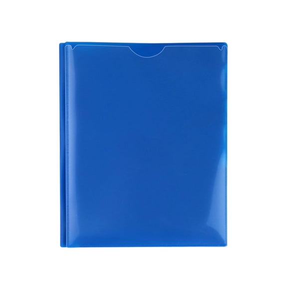 Plastic Folders with Clear Front Pocket File Jackets,Letter Size Plastic Folders for Documents, Office Light Blue