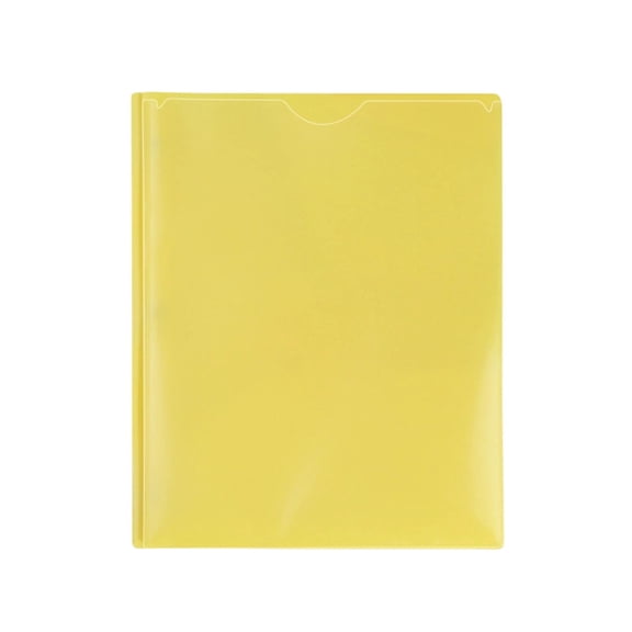 Plastic Folders with Clear Front Pocket File Jackets,Letter Size Plastic Folders for Documents, Office Yellow
