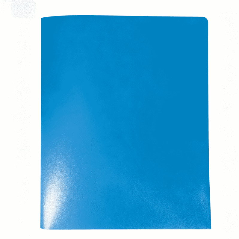 Plastic Folders with Pockets,12 Park Durable Heavy Duty File Folders with Business Card Slot, 2-Pocket Folder for Schoolwork & Office(Blue)