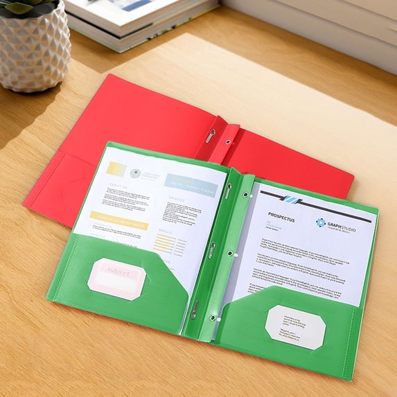 Plastic Folders with Pockets - Heavy Duty Letter Size, Water-resistant Document Protection, Office Educational Organization, Assorted Colors, topliu