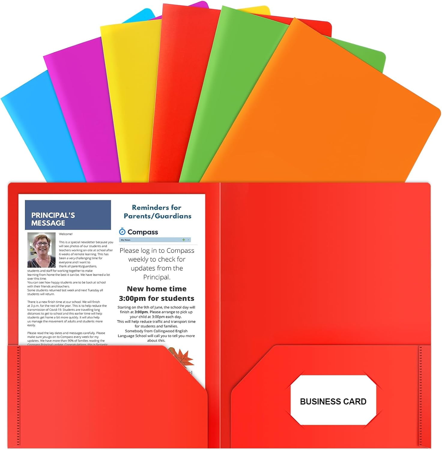 Plastic Folders with Pockets, Heavy Duty Two Pocket Folder Business ...