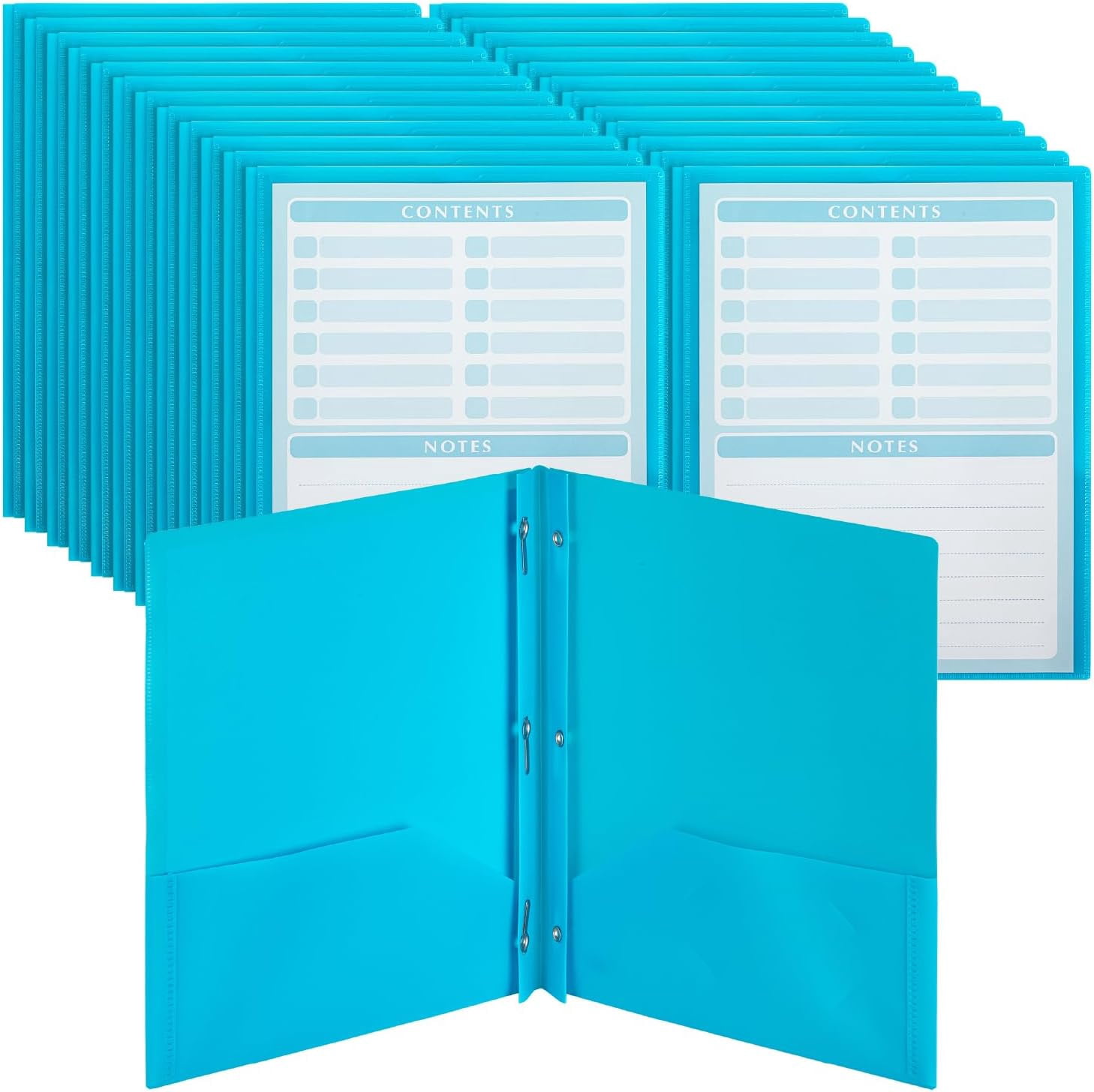 - Plastic Folders with Pockets and Prongs, 48 Pack, Letter Size, Yellow ...