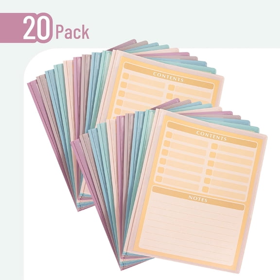 Plastic Folders with Pockets and Prongs, 5 Pack, Muted Pastel Colors, Letter (8.5" x 11") - 5 Pack, Pink, Back to School Supplies