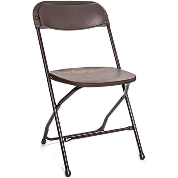 Plastic Folding Chair (5 Pack) - 800 lb Static Tested - Perfect for Events and Party Rentals - Durable, Storable, and Lightweight (Brown)$$Furniture