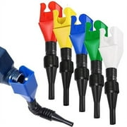Plastic Folding Universal Oil Funnel | Wide Mouth Flexible Design | Multipurpose Use for Automotive & Household | Reshaped Leak-Proof | Set of 5 | Durable & Chemical Resistant Material