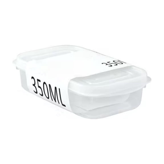 Plastic Food Container with Lid,Reusable Refrigerator Microwave Safe Freezer Storage Box, Clear Kitchen Pantry Sealing Canister