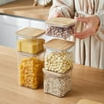 thumbnail image 1 of Plastic Food Storage Container | Airtight Transparent Grain Jar with Bamboo Lid – Sealed Canister for Rice, Beans, Tea – Durable, Easy-Clean, Moisture-Proof, 1 Pack | Kitchen Pantry Organizer, 1 of 2