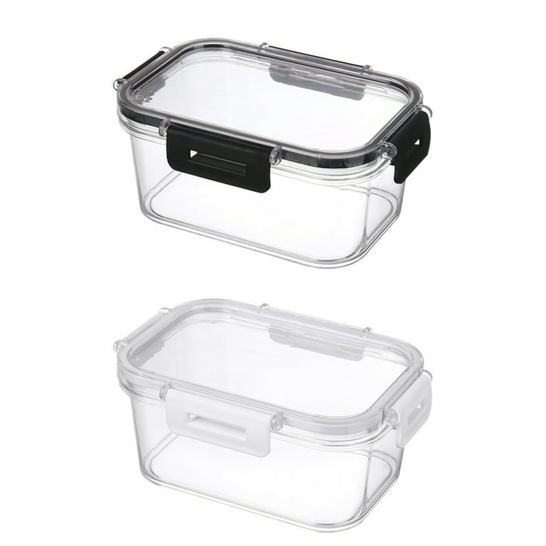 Farfi Food Storage Containers with Lids, Airtight Fresh Keeping Small Food  Storage Box Leakproof Plastic Food Container for Kitchen Pantry  Organization, Stackable Reusable Food Box (Clear Black,150ML) 