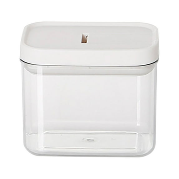Plastic Food Storage Container with Locking Lid | Airtight Kitchen Jar for Snacks, Grains & Dry Goods | Clear Stackable Pantry Organization Canister