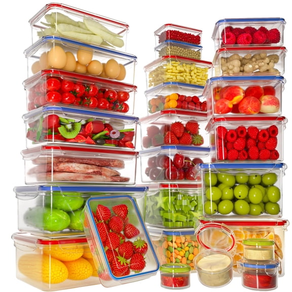 Plastic Food Storage Containers 26 Pack Airtight Leakproof Meal Prep Kitchen Organization