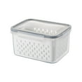 thumbnail image 1 of Plastic Food Storage Containers,3 in 1 Fresh Vegetable Fruit Storage Containers for Refrigerator,Kitchen Produce Saver Container with a Draining Basket,BPA Free,7.1x5.1x3.9inches, 1 of 8