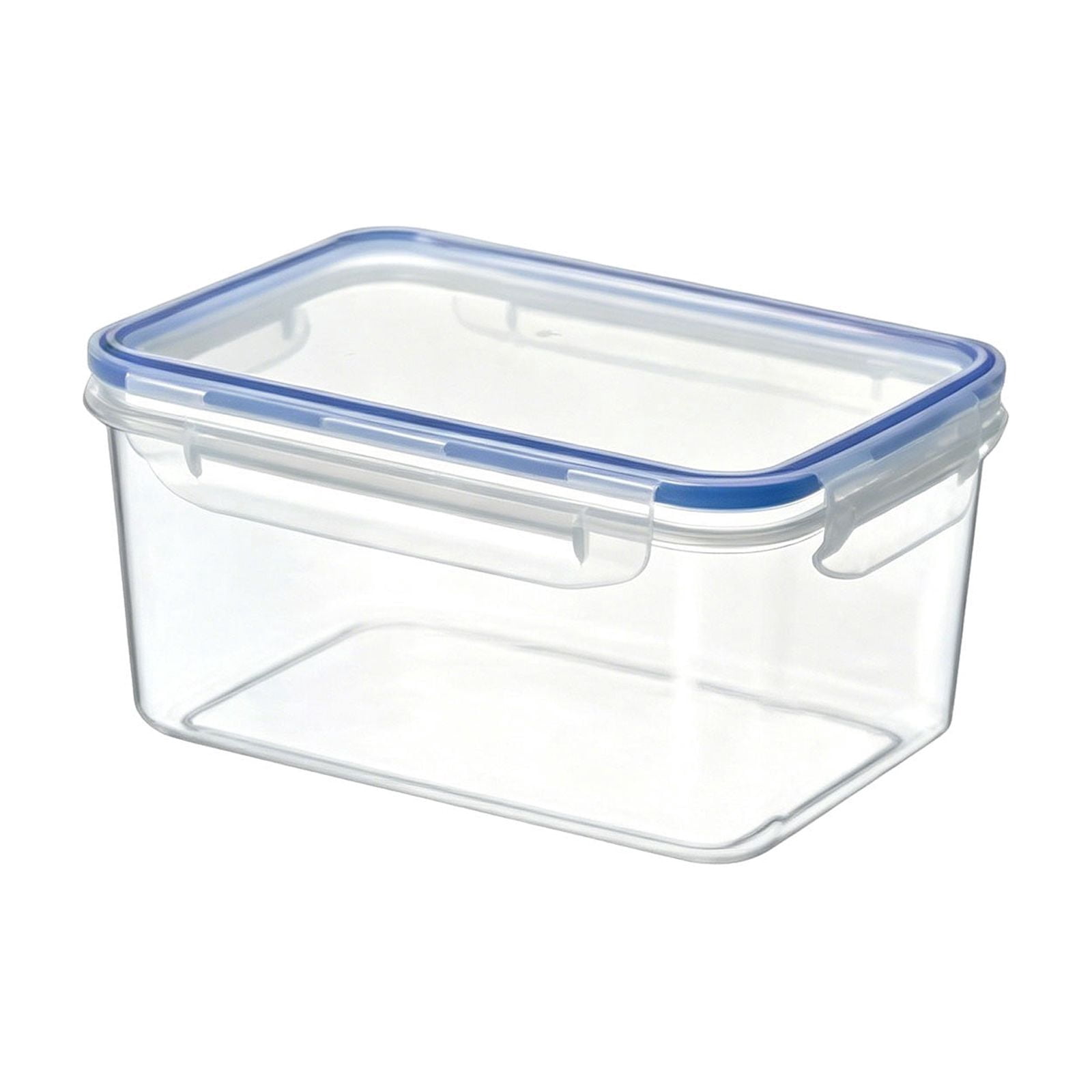 Plastic Food Storage Containers,4-Sided Locking Airtight Lids,Rectangle ...
