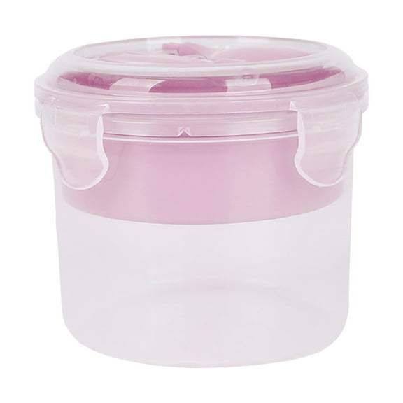Plastic Food Storage Containers,Reusable Yogurt Container Cups with Lid and Spoon,Meal Prep Container,Airtight Snack Oatmeal Cereal Storage Container,Microwave,Dishwasher and Freezer Safe (Red)