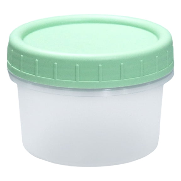 Plastic Food Storage Containers with Twist Top Lid, Stackable Food Freezer Storage Containers, Reusable Containers, Thickened Food Containers for Nuts, Jams, Soup, Oats, 1Pc(Green-120ml,2.1x2.1x2.1")
