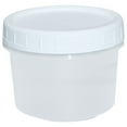 thumbnail image 1 of Plastic Food Storage Containers with Twist Top Lid, Stackable Food Freezer Storage Containers, Reusable Containers, Thickened Food Containers for Nuts, Jams, Soup, Oats, 1Pc(White-200ml,2.5x2.5x2.5"), 1 of 9
