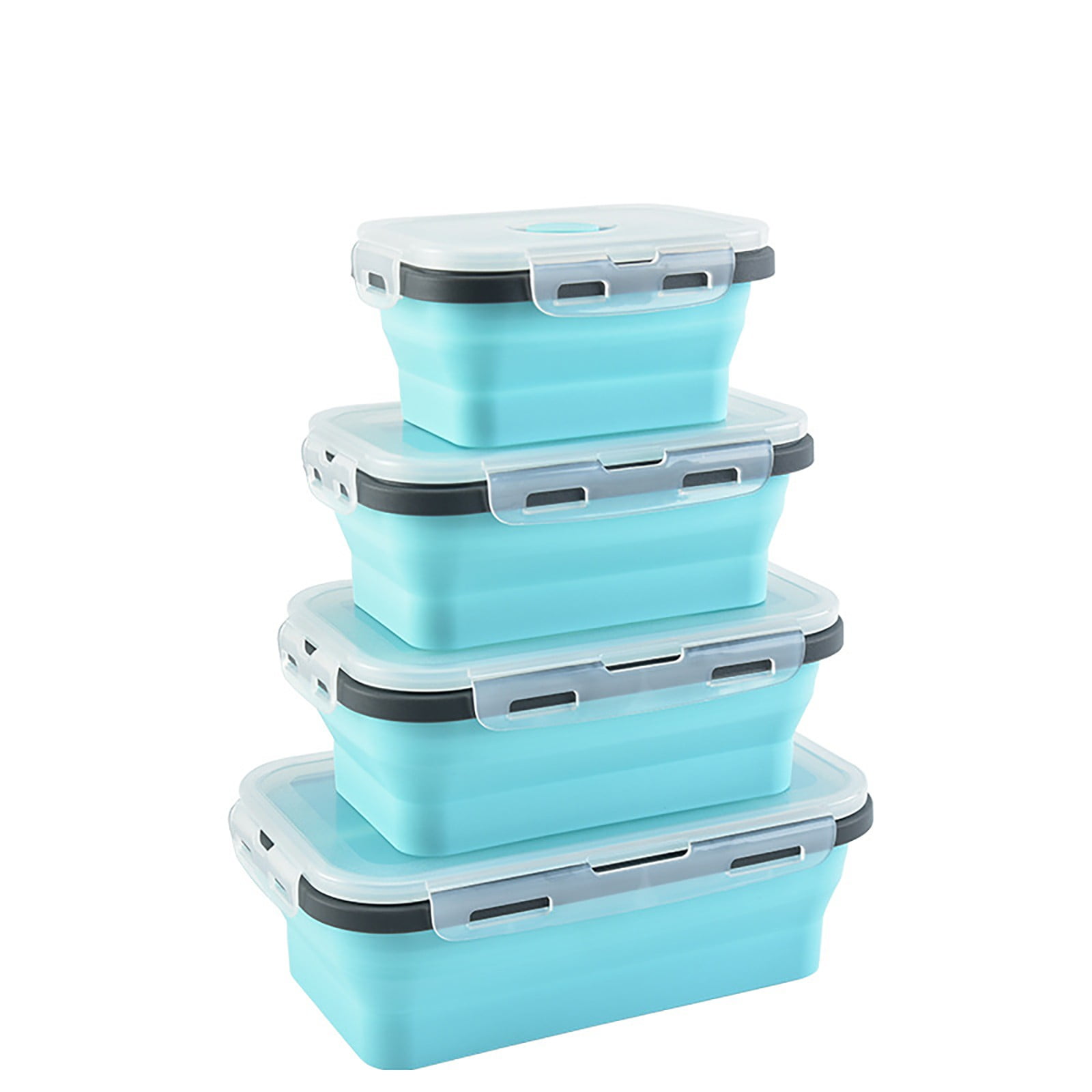 Plastic Food Storage Containers With Lids Silicone Collapsible Lunch