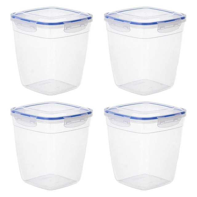 Plastic Food Storage Containers with airtight Lid for Pantry, Fridge