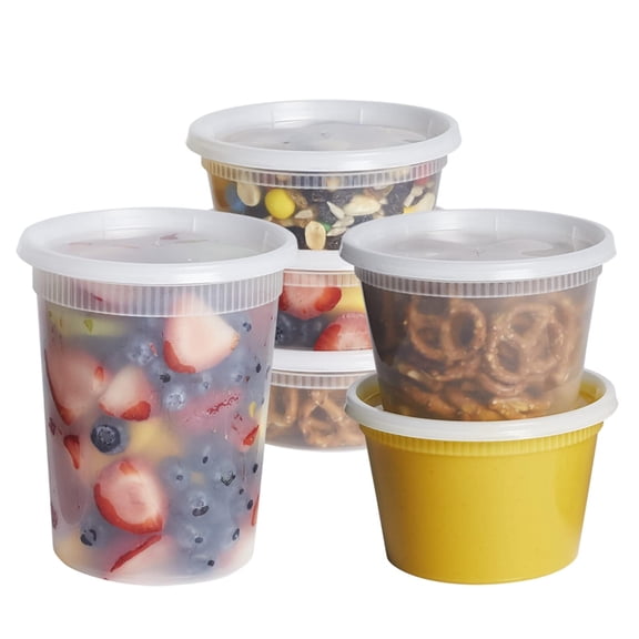 Plastic Food Storage Containers with Lids, 48 Count, Multiple Sizes for Meal Prep and Leftovers