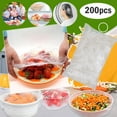 thumbnail image 1 of Plastic Food Storage Covers | Reusable Bowl Covers | Transparent Elastic Edge | Fits Multiple Sizes | Keeps Food Fresh | Ideal for Kitchen, Parties, BBQ | 200 Count | Clear PE Material, 1 of 9