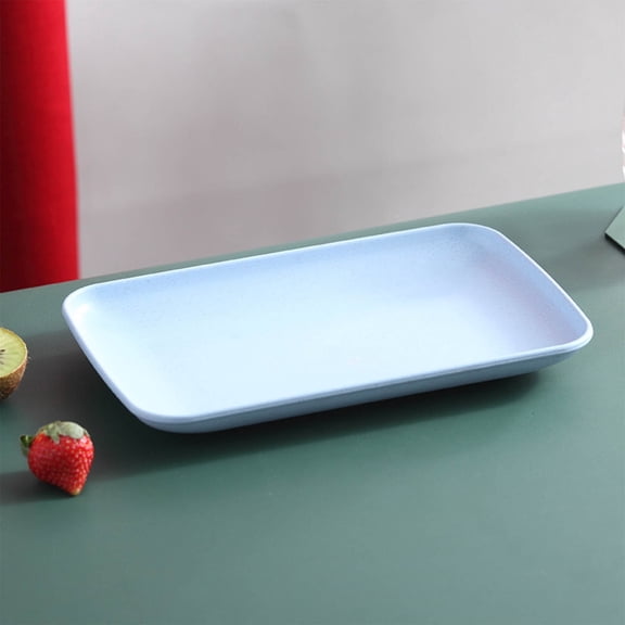 Plastic Food Tray | Square Serving Plates for Hot Pot, BBQ, Fruit - Durable Large Capacity Dish for Snacks, Meals - Easy Clean