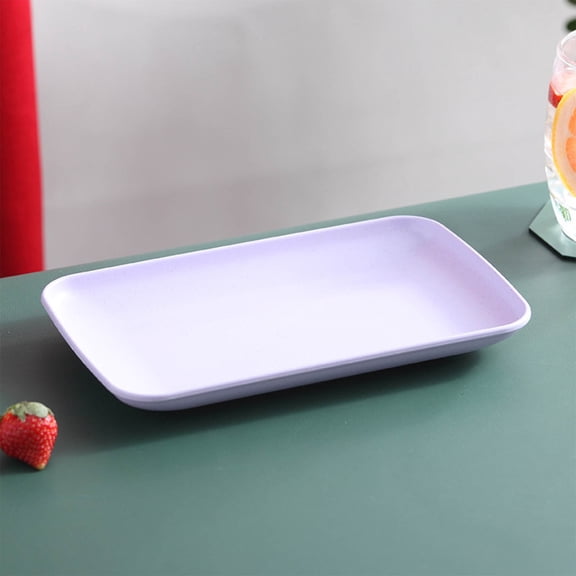 Plastic Food Tray | Square Serving Plates for Hot Pot, BBQ, Fruit - Durable Large Capacity Dish for Snacks, Meals - Easy Clean