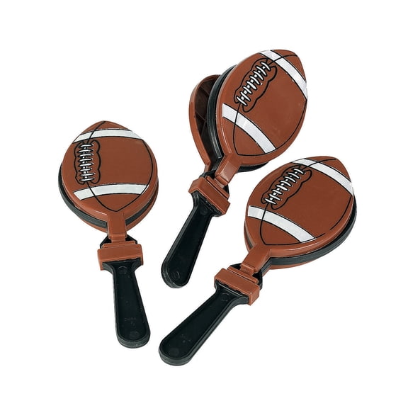 Plastic Football Clappers - Party Favors - 12 Pieces
