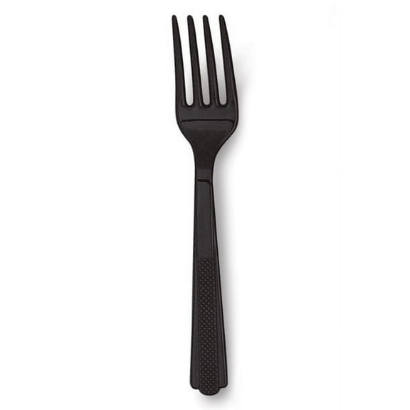 Plastic Forks, Black, 18ct