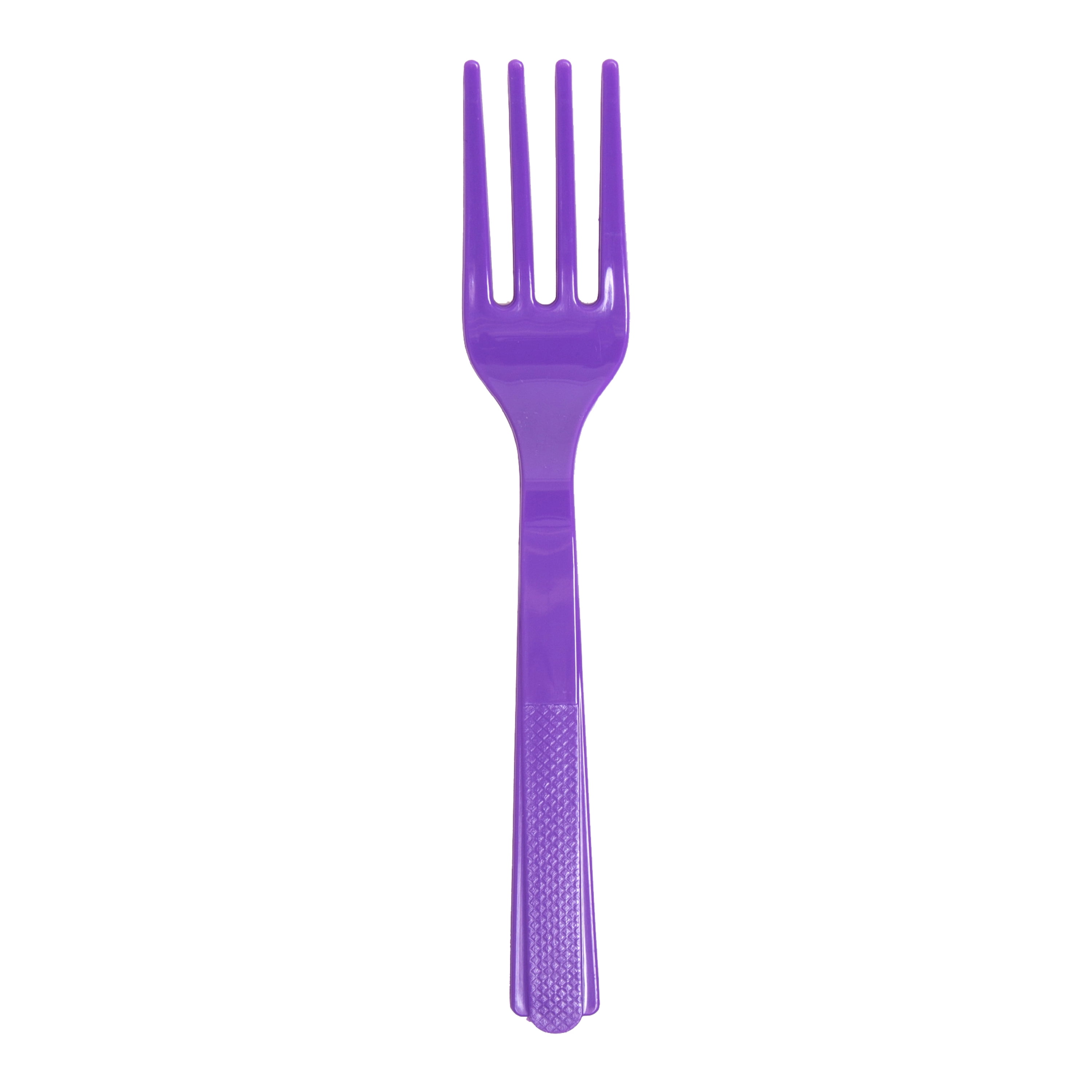 Plastic Forks, Neon Purple, 24ct