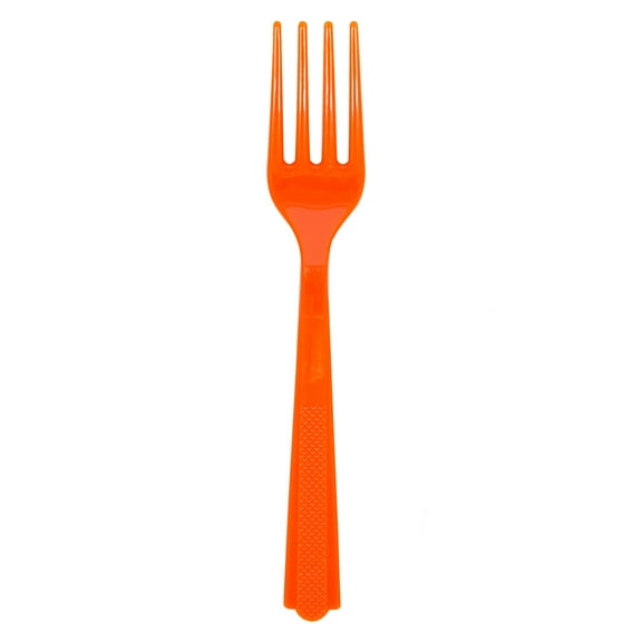Plastic Forks, Orange, 18ct