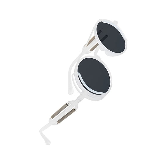 Plastic Frame Vintage Steampunk Polarized Sunglasses UV Protections Round Glasses with Colored Lenses Eyewear