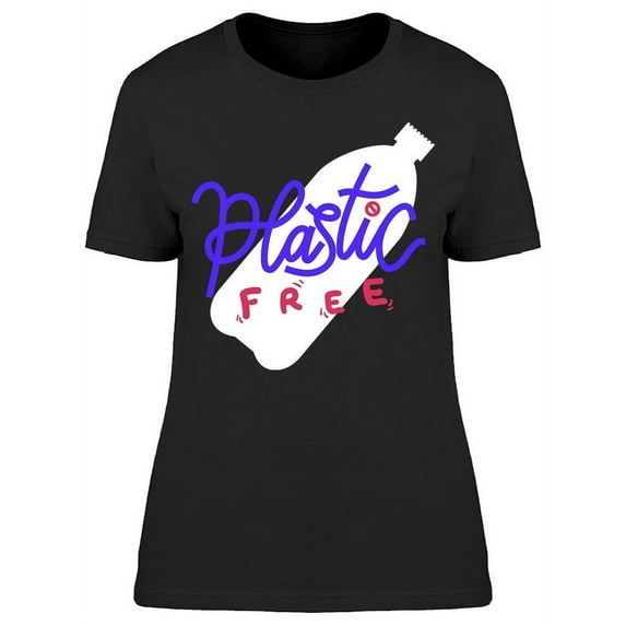 Plastic Free Lettering T-Shirt Women -Image by Shutterstock, Female Large