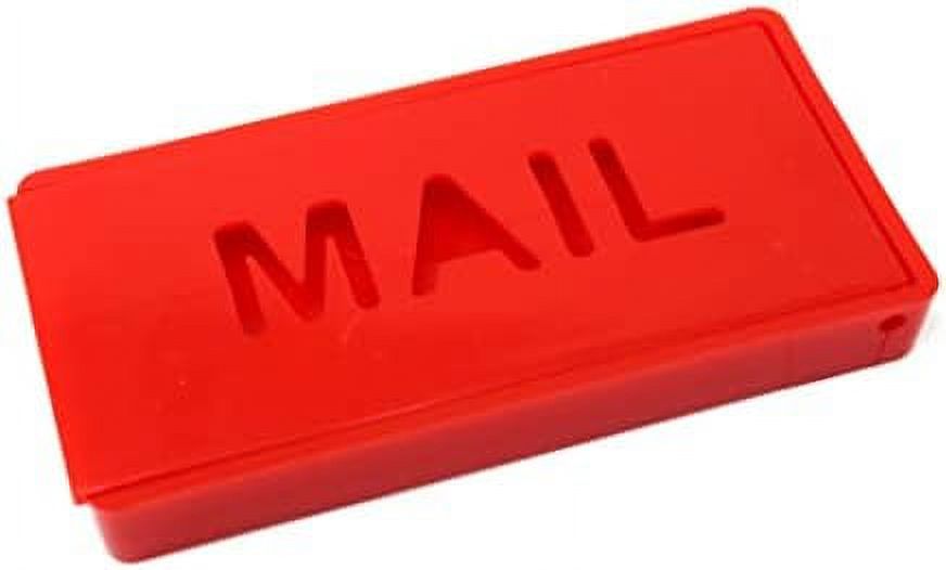Plastic Front Mount Red Mailbox Flag For Brick, Stone Mailboxes Mail