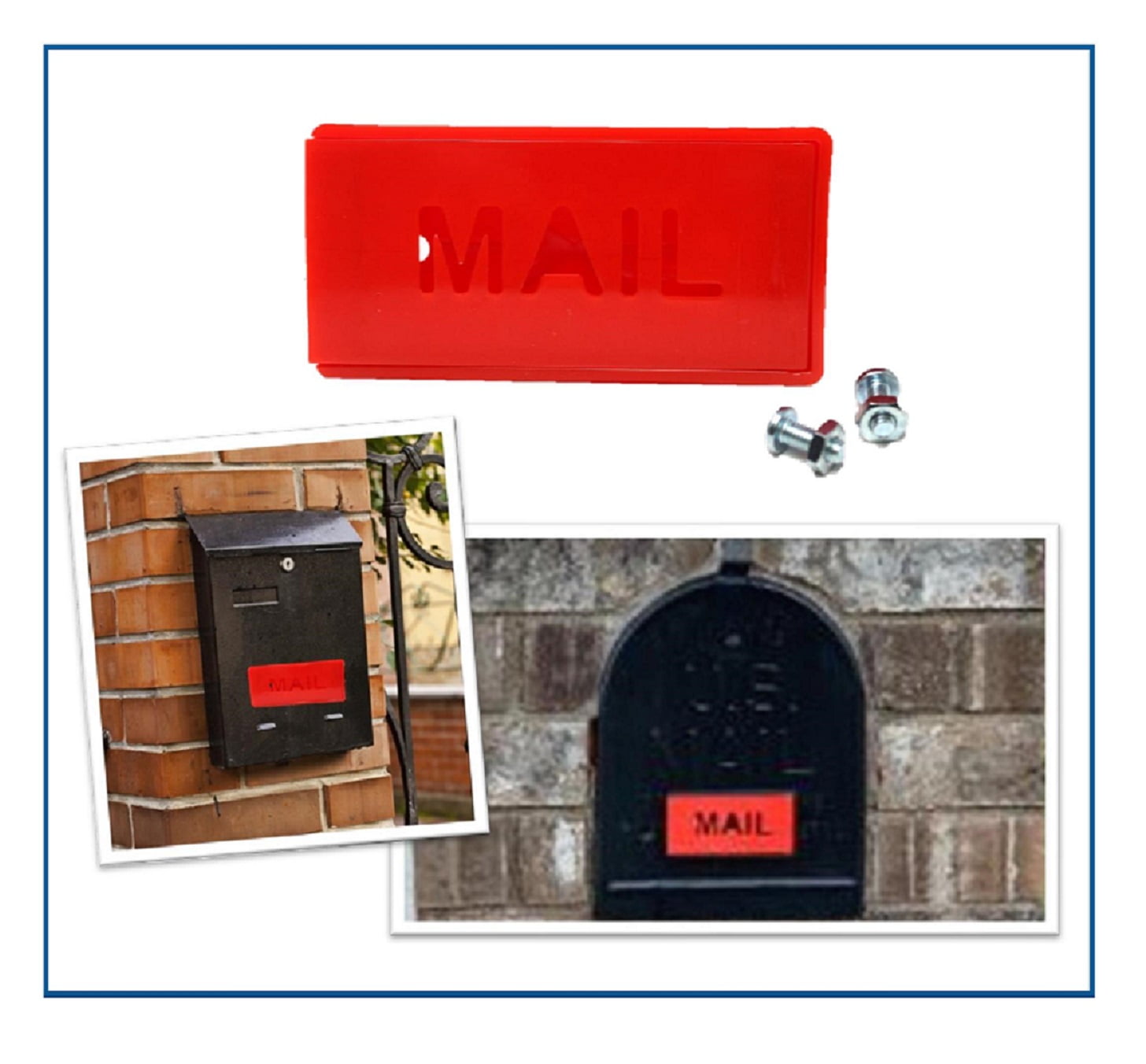 Plastic Front Mount Red Mailbox Flag for Brick, Stone Mailboxes Mail Alert  Flag Stylish Mailbox Alert Flag Red Front Mount Replacement