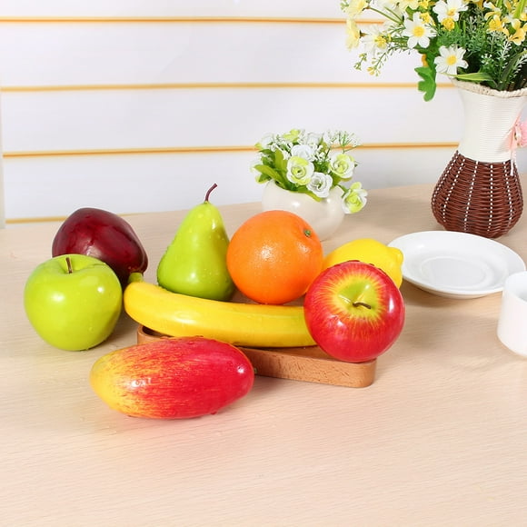 Plastic Fruit 8pcs/set Plastic Fruit Kitchen Artificial Food Display Home Party Decor Craft Lifelike
