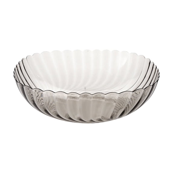 Plastic Fruit Bowl Set 2-Pack, Lightweight Clear Serving Bowls for Kitchen & Dining Room, 8.66-Inch Plastic Bowls for Snacks & Fruit