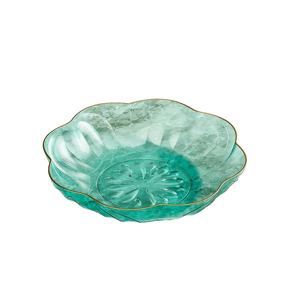 LanSuare Plastic Fruit Plate, Reusable Lightweight Plates for Kitchen or Camping, Multipurpose Kitchen Tool for Fruits Snacks Storage