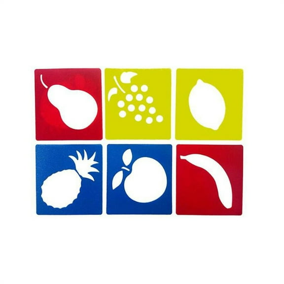 Plastic Fruit Stencil Set – Reusable Templates for Drawing, Painting & Educational Crafts