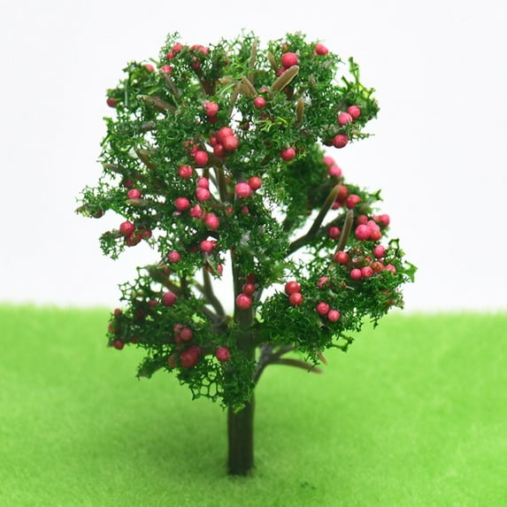 Plastic Fruit Tree HO Scale Train Layout Garden Sand Table Model Trees Scenery