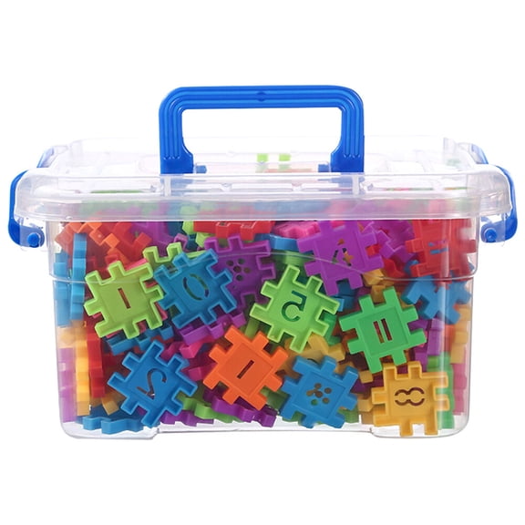 Plastic Funny Building Blocks Toy 220pcs Educational Assembly Toy for Kids Boys Girls with Storage Box
