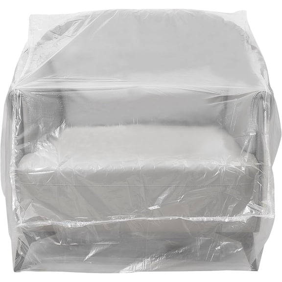 Plastic Furniture Covers for Moving Storage, Chair Couch Covers Protectors, Waterproof Dust-Proof Recliner Cover Clear Moving Bags for Furniture Armchair Recliner Sofa Chaise
