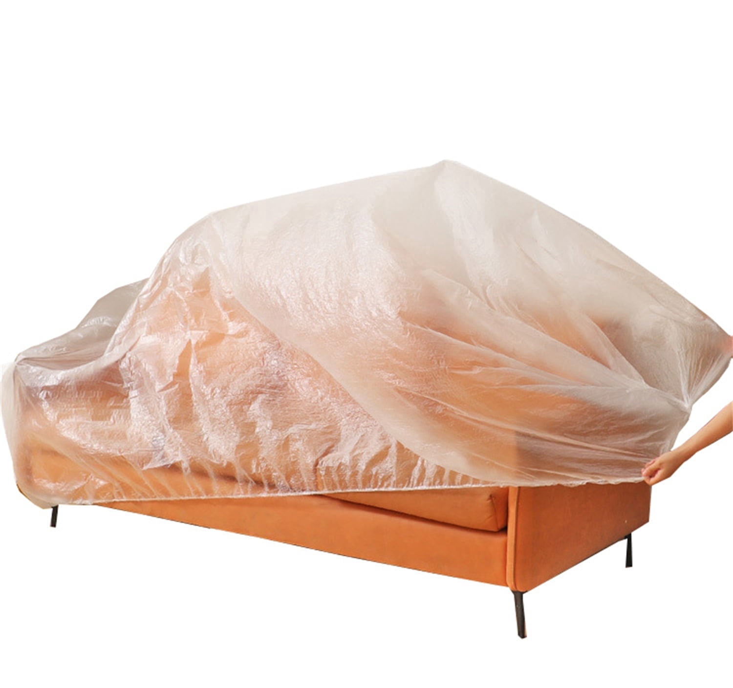 Plastic Furniture Covers for Moving & Storage,TGY 2 Pack Plastic Cover for Couch, Covers for Sofa,Heavy Duty Plastic Couch Cover