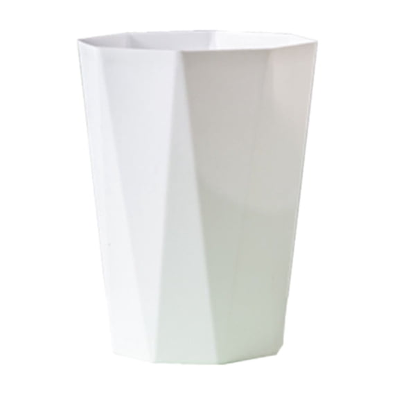 Plastic Garbage Can Trash Can Creative Shaped Large Capacity Sturdy Lightweight Easy Clean for Bathroom Kitchen Living Room Home Storage by Goohae Under 10$ White